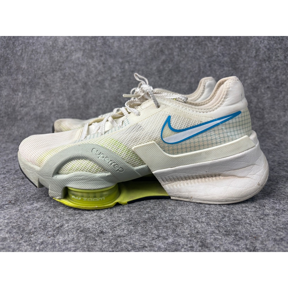 Nike Air Zoom SuperRep 3 Womens 8 White Blue HIIT Training Shoes DA9492-101